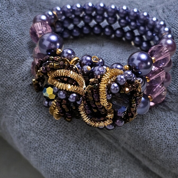 Miriam Haskell 1945 Peacock Beads Bracelet Earrings 16 Strand Necklace Set RARE - Picture 8 of 16